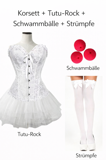 Set: Korsett Dessous Clown