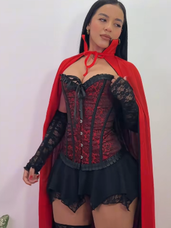 Set: Korsett Dessous Blumen Vampirin