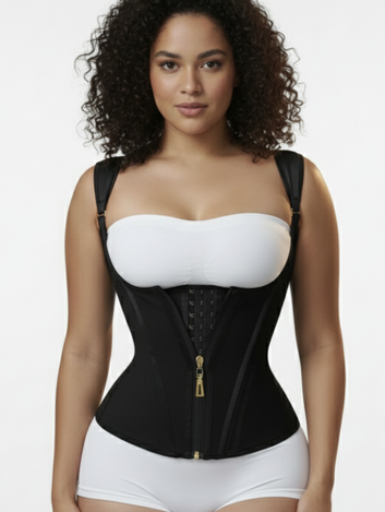 Shapewear Weste mit Reißverschluss - 15 Stahlstäbchen
