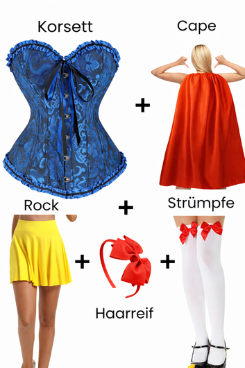 Set: Korsett Dessous Schneewittchen